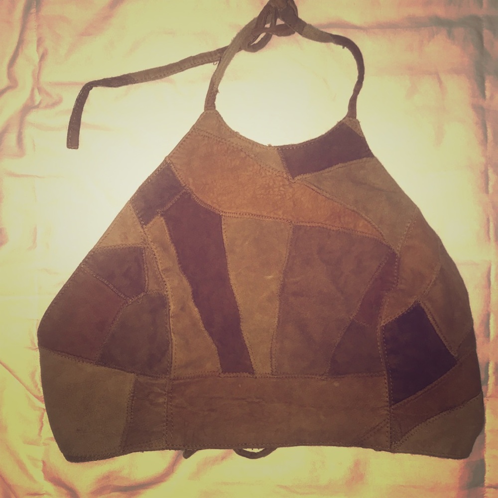 Leather crop halter